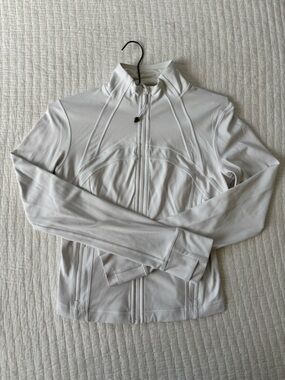 Lightweight White Women's Zip-Front Active Jacket